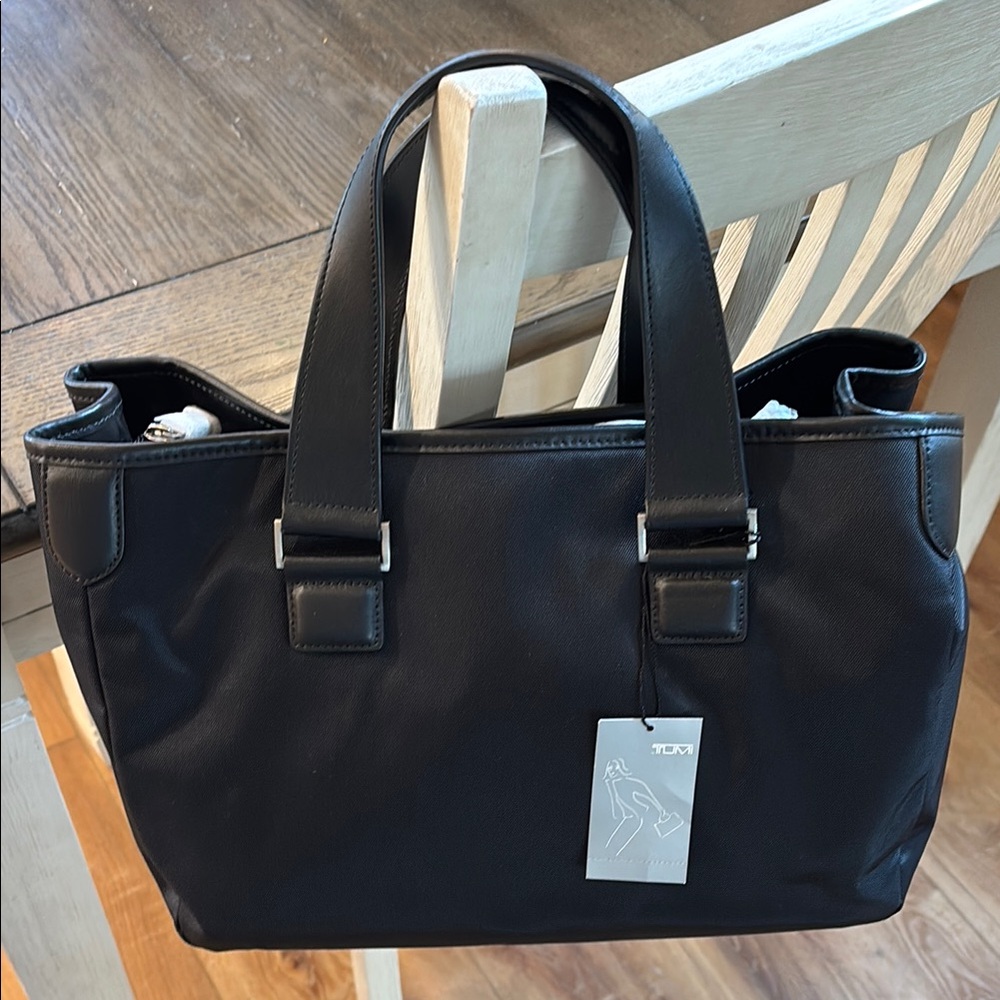 NEW Tumi Black Satchel Tote Purse Handbag